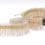 Ribbon with fringes and golden chain - beige