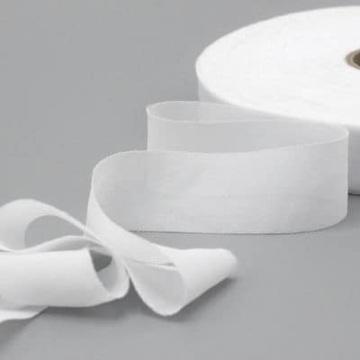 Georgette crêpe ribbon - white