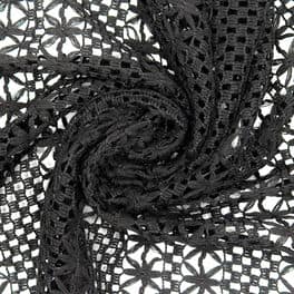 Bhavya Enterprises Black Cotton Lace, 5 Meter- Used for Trims, Borders,  Embroidered Laces, Applique, Fabric lace, Sewing Supplies, Cotton Work lace