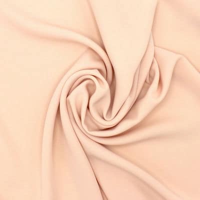 Effen zacht polyester stof - nude 