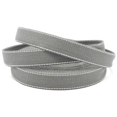 Strap with saddle stitch - grey 