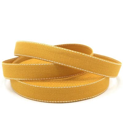 Strap with saddle stitch - mustard yellow