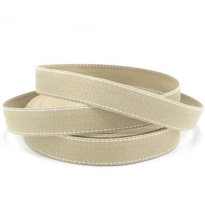 Band met zadelsteek - beige