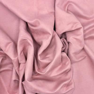 Suedine fabric - plain blush pink 