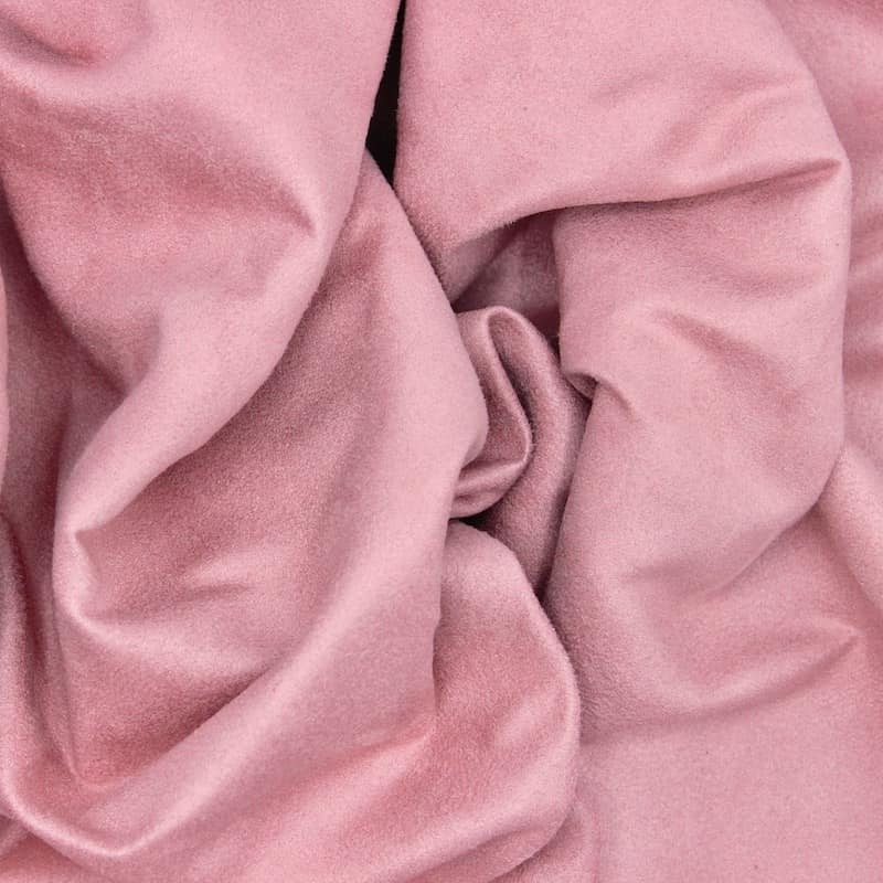 Suedine fabric - plain blush pink 