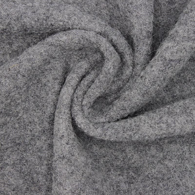 100% boiled wool - grey