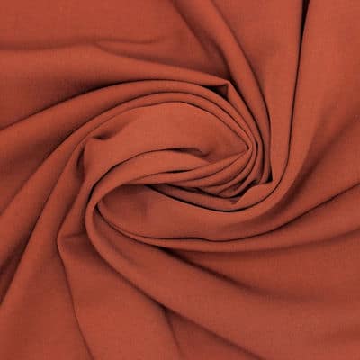 100% viscose twill fabric - plain rust-colored