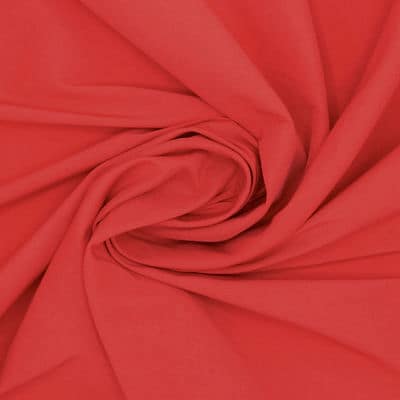 Tissu extensible uni - coquelicot