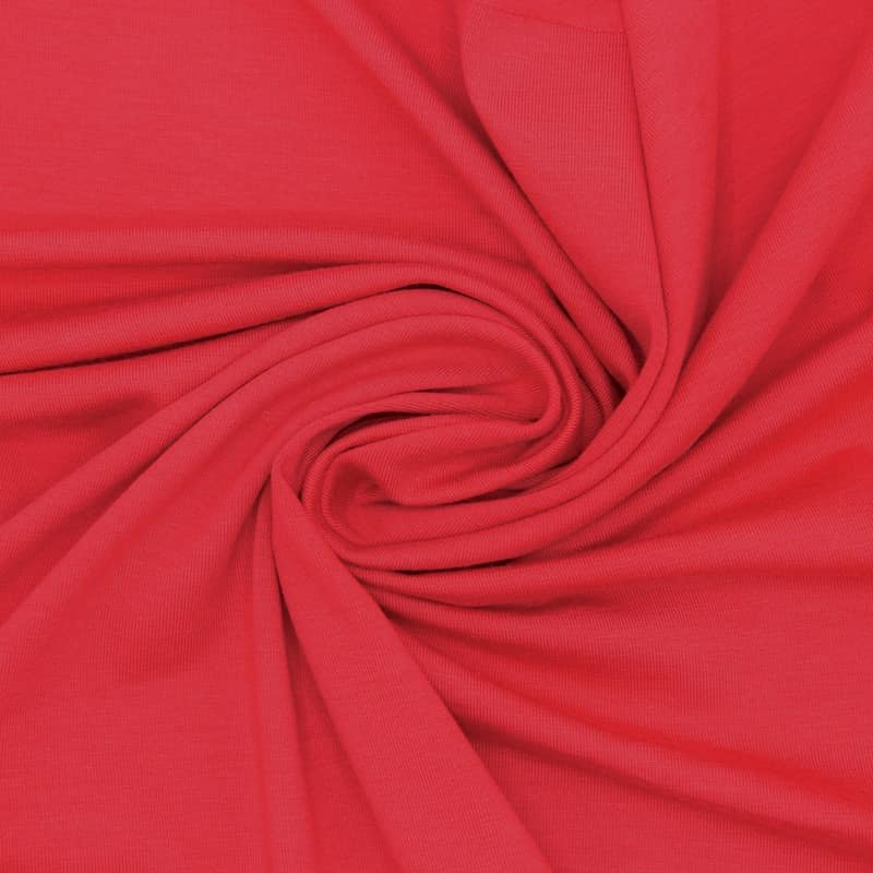 Plain jersey fabric - red