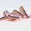 Striped fantasy ribbon with lurex - orange