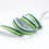 Striped fantasy ribbon with lurex - green