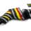 Fantasy ribbon with sequins - black, yellow, red