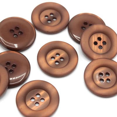 Pearly fantasy button - mahogany 