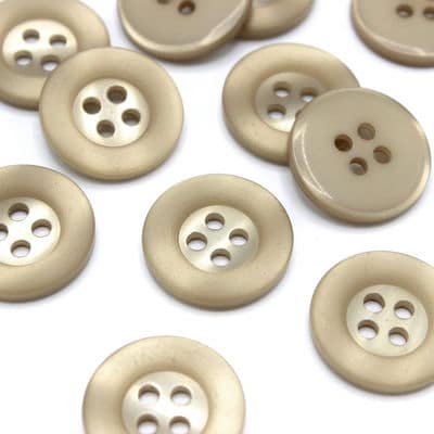 Bouton fantaisie nacré beige