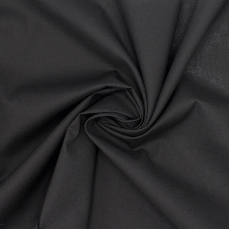 Tissu 100% coton uni - noir