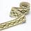 Vintage jacquard braid trim - off-white and khaki 