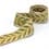 Vintage jacquard braid trim - mustard yellow and khaki 