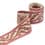 Vintage jacquard braid trim - beige and pink 