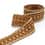 Vintage jacquard braid trim - beige and rust-colored 