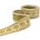 Vintage jacquard braid trim - beige, green and gold