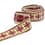 Vintage jacquard braid trim - ecru, red and gold 