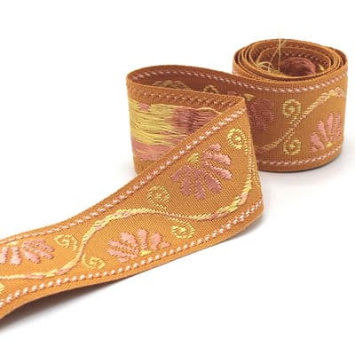 Vintage jacquard biesband - camel