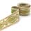 Vintage jacquard braid trim - ecru, green and gold