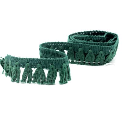 Cotton fringes - dark green 