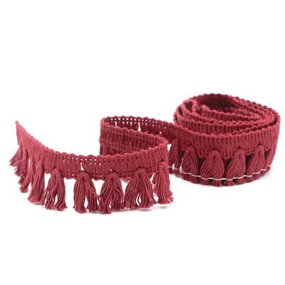 Cotton fringes - wine red