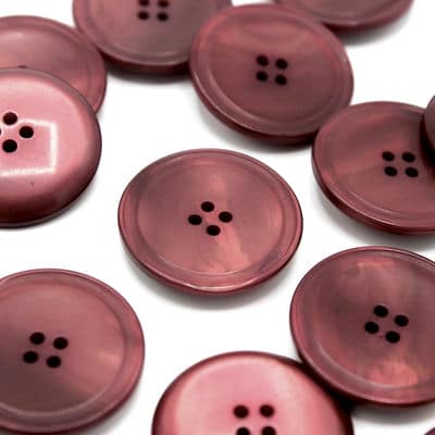 Fantasy button - pearly wine red