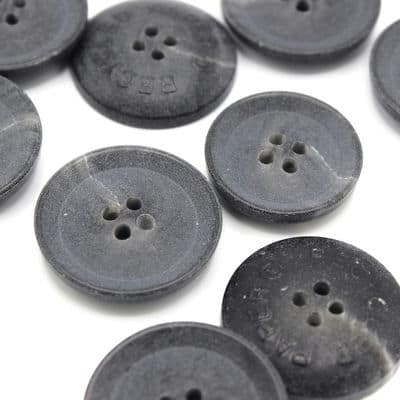 Bouton fantaisie marbré anthracite