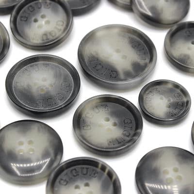 Fantasy button - marbled grey