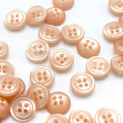 Pearly fantasy button - salmon-colored