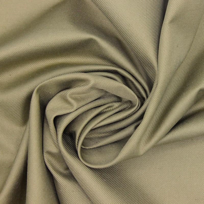 Khaki Cotton Twill Fabric