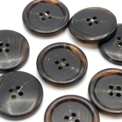 Marbled fantasy button - brown