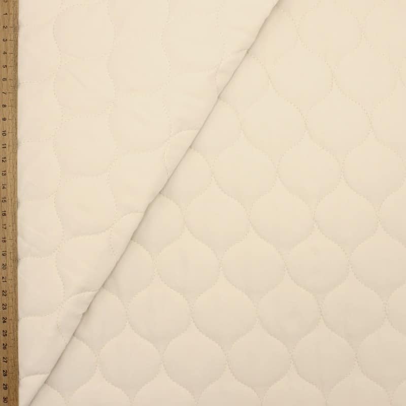 Quilted fabric - ecru 