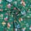 Cotton fabric with elves - green 