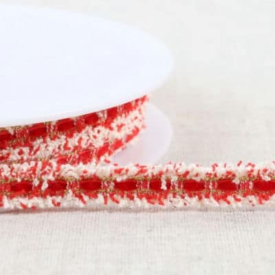 Mottled braid trim - red