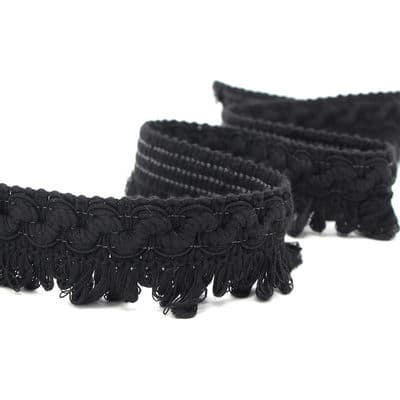 Viscose fringes - black