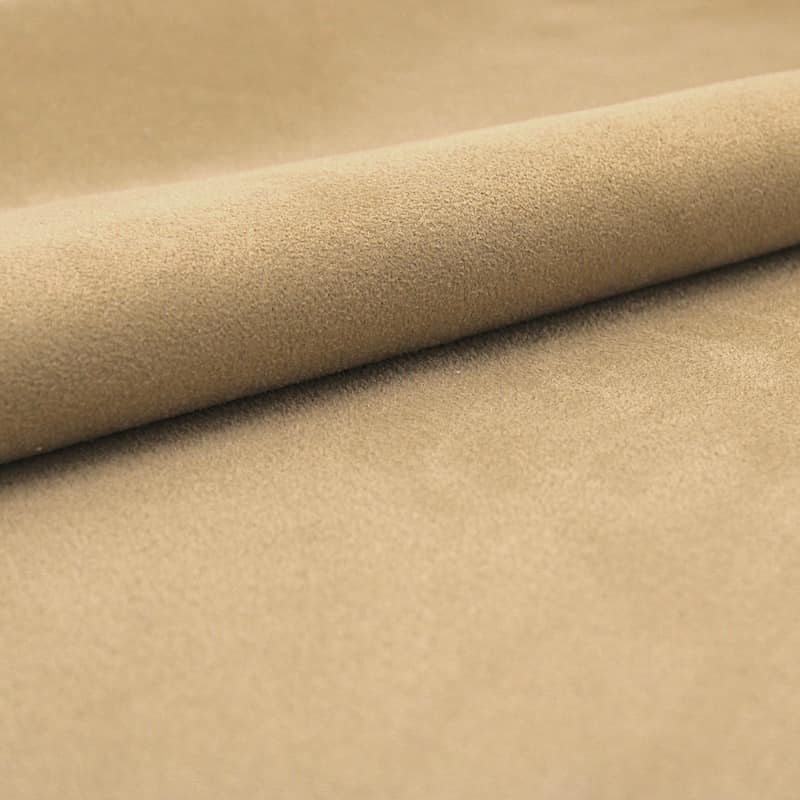 Microfibre fabric imitating suede - beige