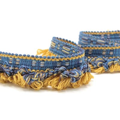 Viscose fringes - blue and gold