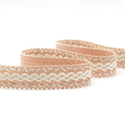 Fantasy braid trim - pink and white