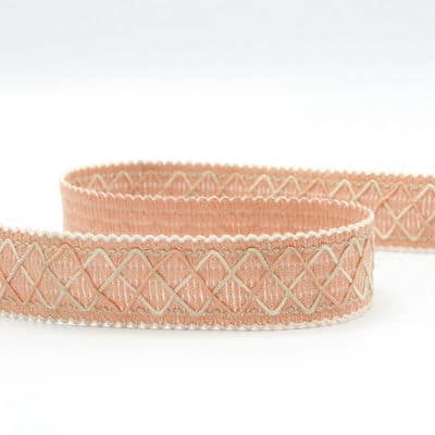 Fantasy braid trim - salmon-colored