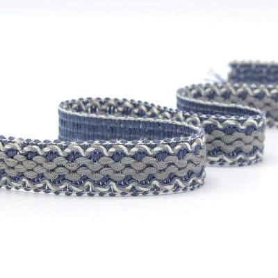 Fantasy braid trim - blue and grey