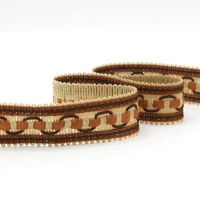 Fantasy braid trim - brown and beige 