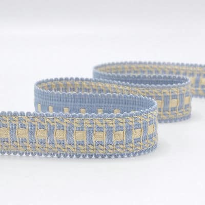 Fantasy braid trim - blue and cream