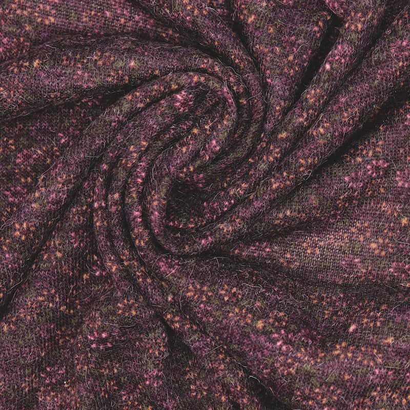 Printed knit fabric - plum