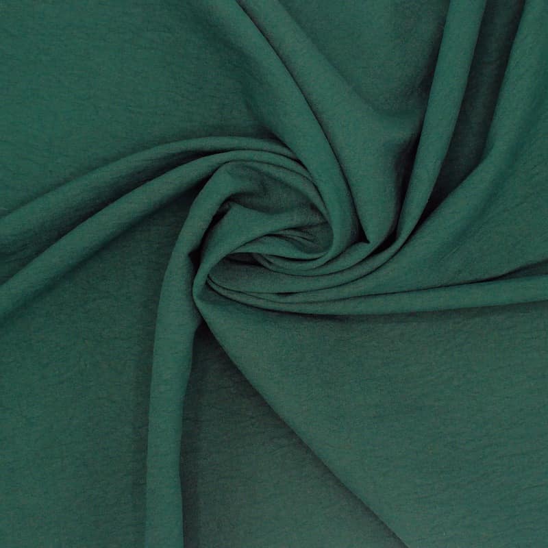 Tissu polyester crushed - vert bouteille