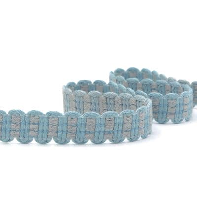 Fantasy braid trim - blue and grey