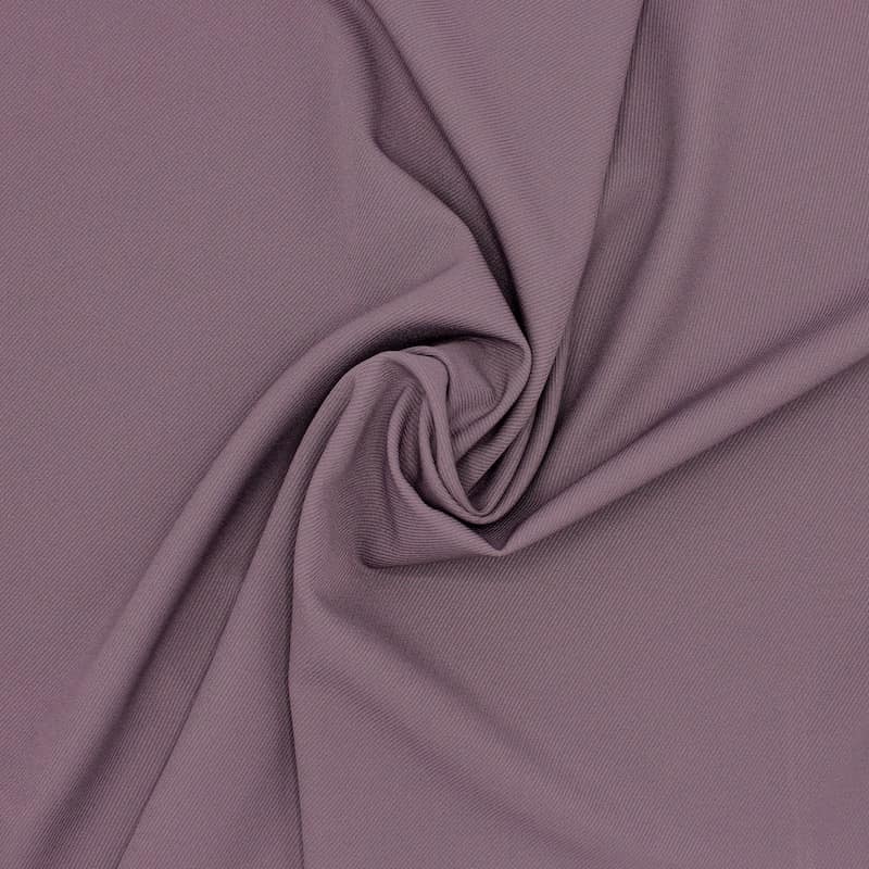 Extensible polyester twill fabric - plain parme 